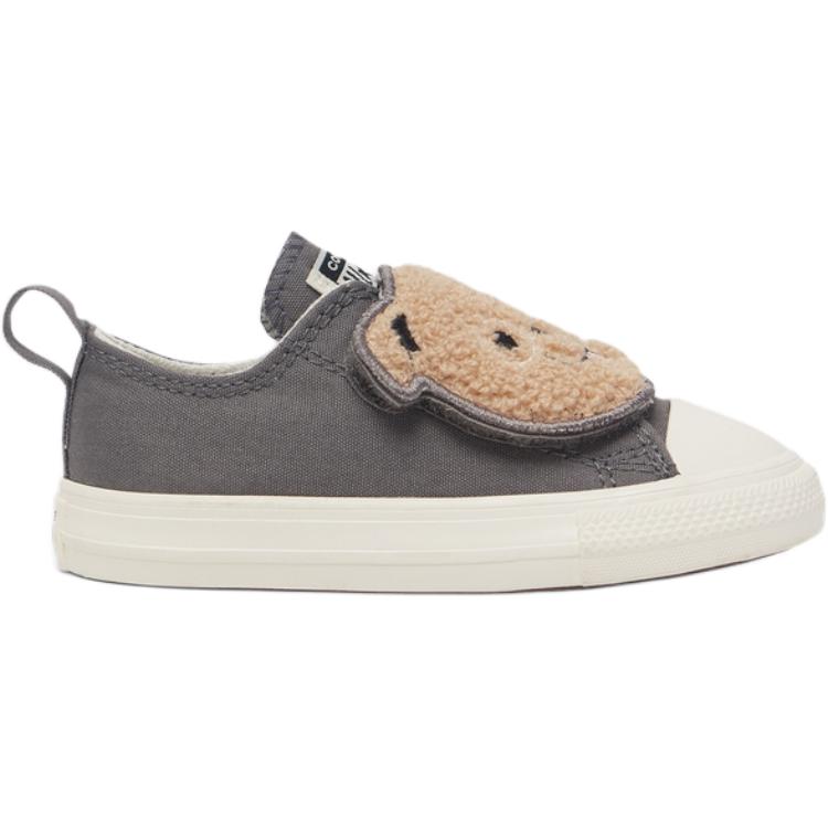 Converse Chuck Taylor All Star One Strap EasyOn Low TD Sherpa Bear - Sharkskin Baby Sneakers Grey Warm-Quarry Egret A11118C