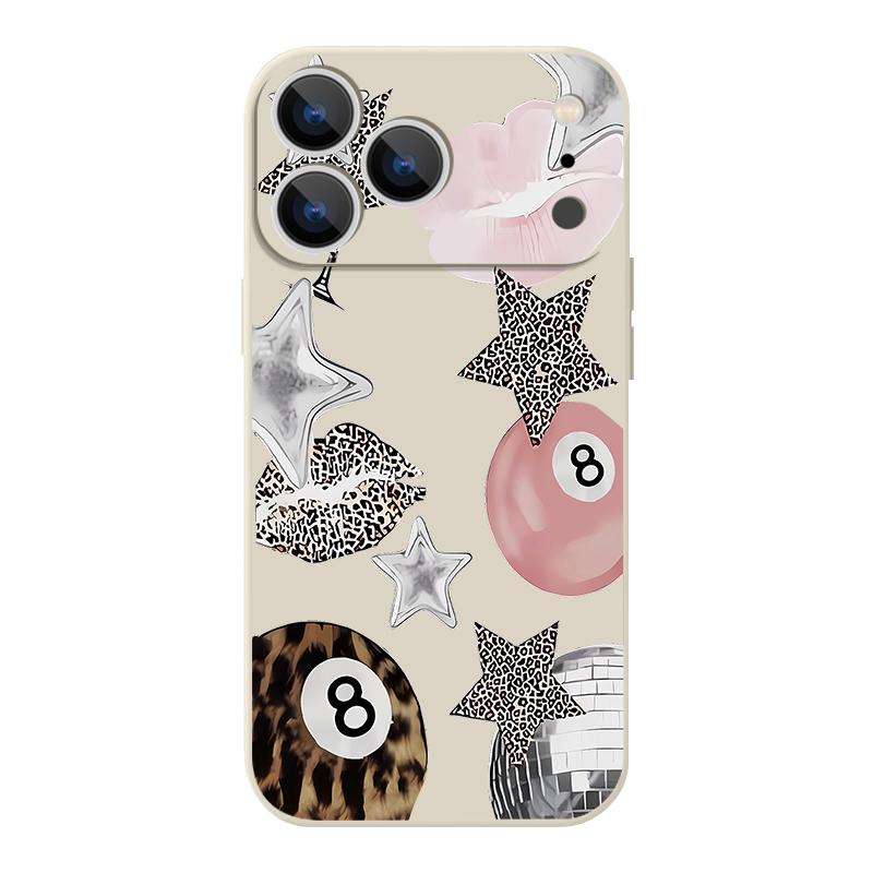 For iPhone 17 Pro Max Case Leopard Print Stars Billiards Magnetic For Magsafe Silicone Cover For iPhone 16 Pro Max Funda iPhone 15 14 13 12 11 16E