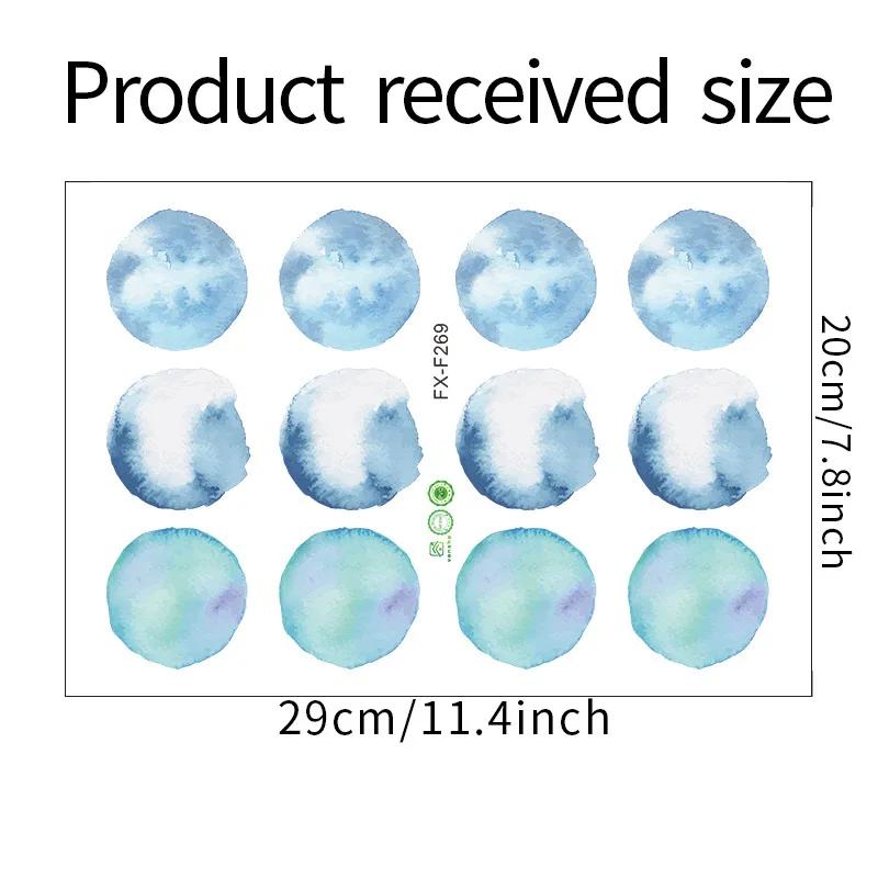 

1PC Watercolor Mint Green Polka Dot Stickers Children Room Kindergarten Decorate Gift Wall Stickers Room Decor Aesthetic Sticker