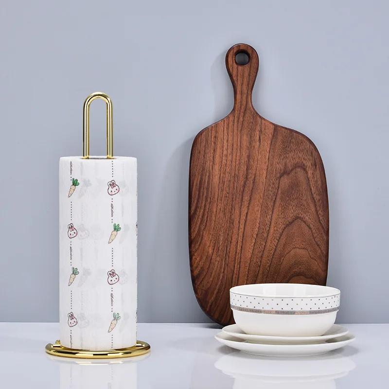 Kitchen Roll Paper Towel Holder Bathroom Tissue Stand Dining Table Vertical Napkins Rack Kitchen Storage Shelf