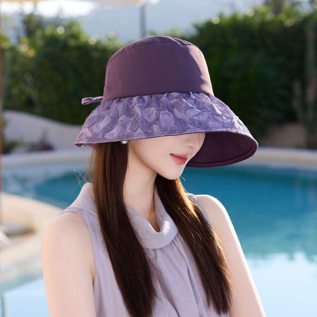 Spring and summer new fashion versatile casual sunscreen hat outdoor travel travel foldable light breathable bucket hat
