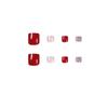 Red Rhinestone Press-On Toenail Art Stickers