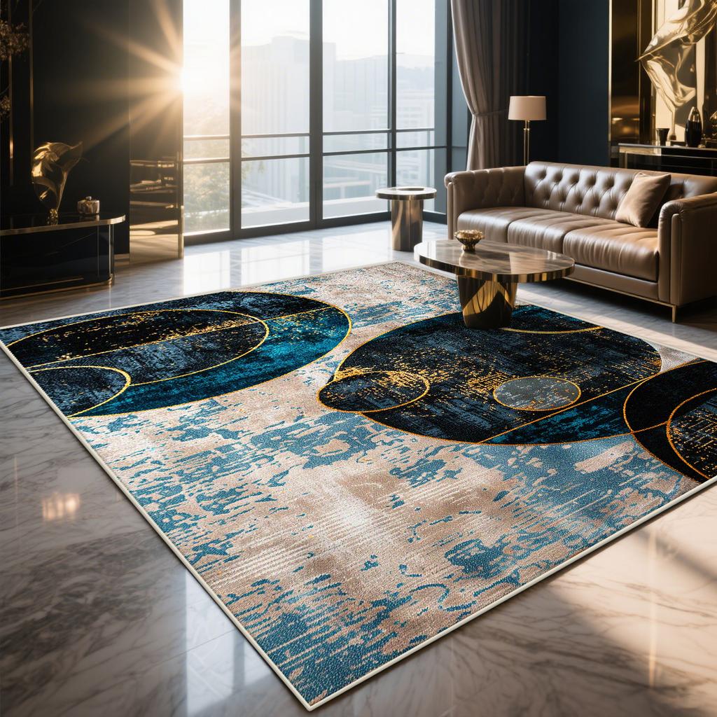 Modern Light Luxury CARPET FOR LIVE ROOM Geometric Decoration Home Area Rug Washable Bedroom Entrance Door Mat Non-slip Parlor