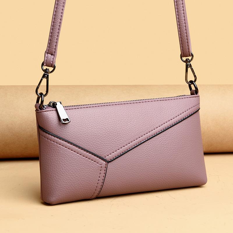 Women's Bag 2025 New Splicing Fashionable Middle-aged Mother's Mobile Phone Change Clutch Bag Simple and Versatile Messenger Bag