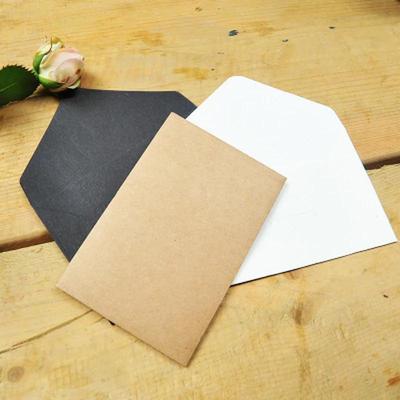 20PCS Classic Solid Color Blank Kraft Paper Envelopes Wedding Invitation Mini Gifts Thank You Cards Postcards