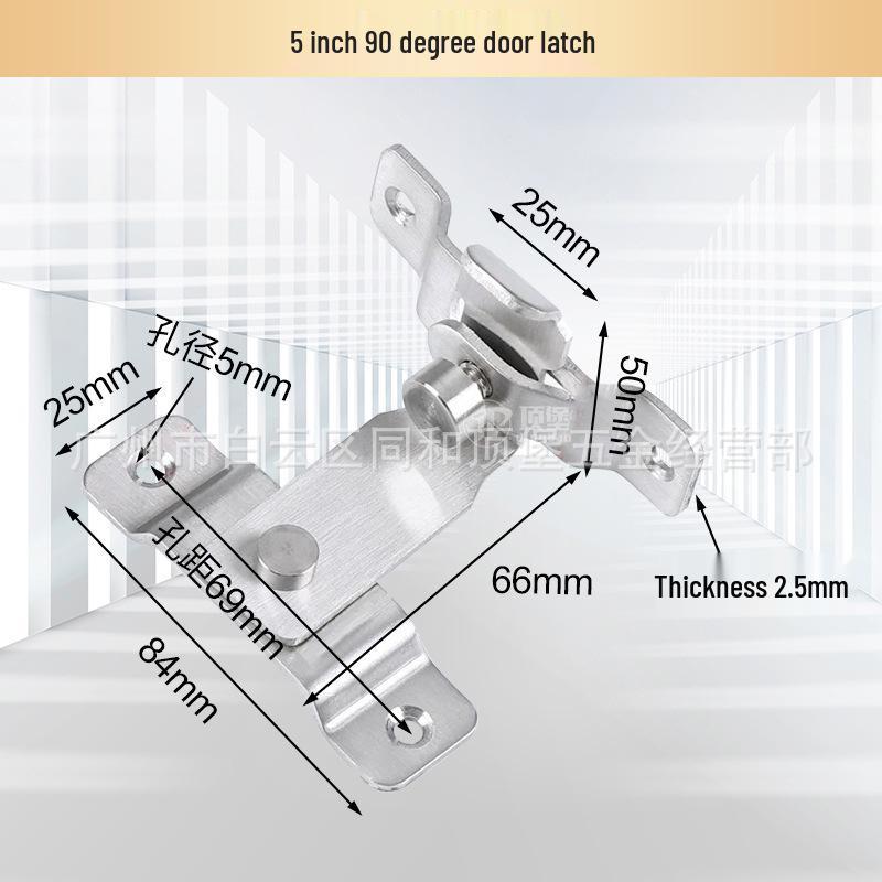 Stainless Steel Barn Door Bolt: Security Latch for Hotel Rooms - Available In Small and Large Sizes