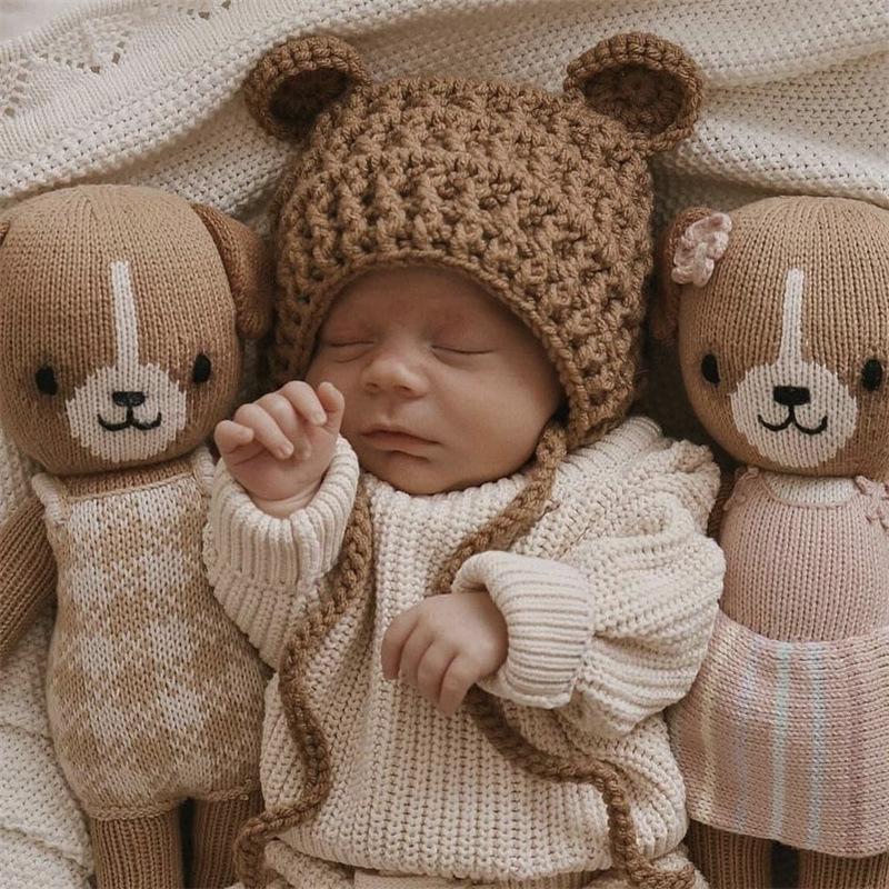 

Новая ручная работа крючком персонализированная модная кошачья ушка коса кулон звезда взрослая шапка Children 48-54cm