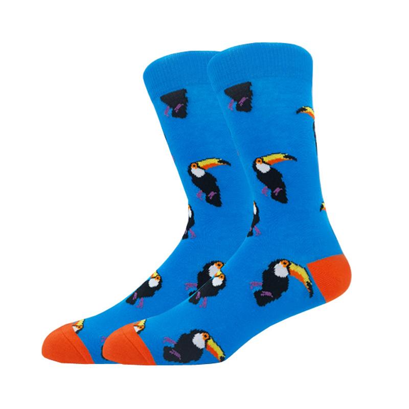 Modă Bărbați Toamnă Iarnă Șosete Skateboard Fericit Creativ Pinguin delfin rechin koala Șosete Noutate Echipaj Amuzant Șosete Bărbătești