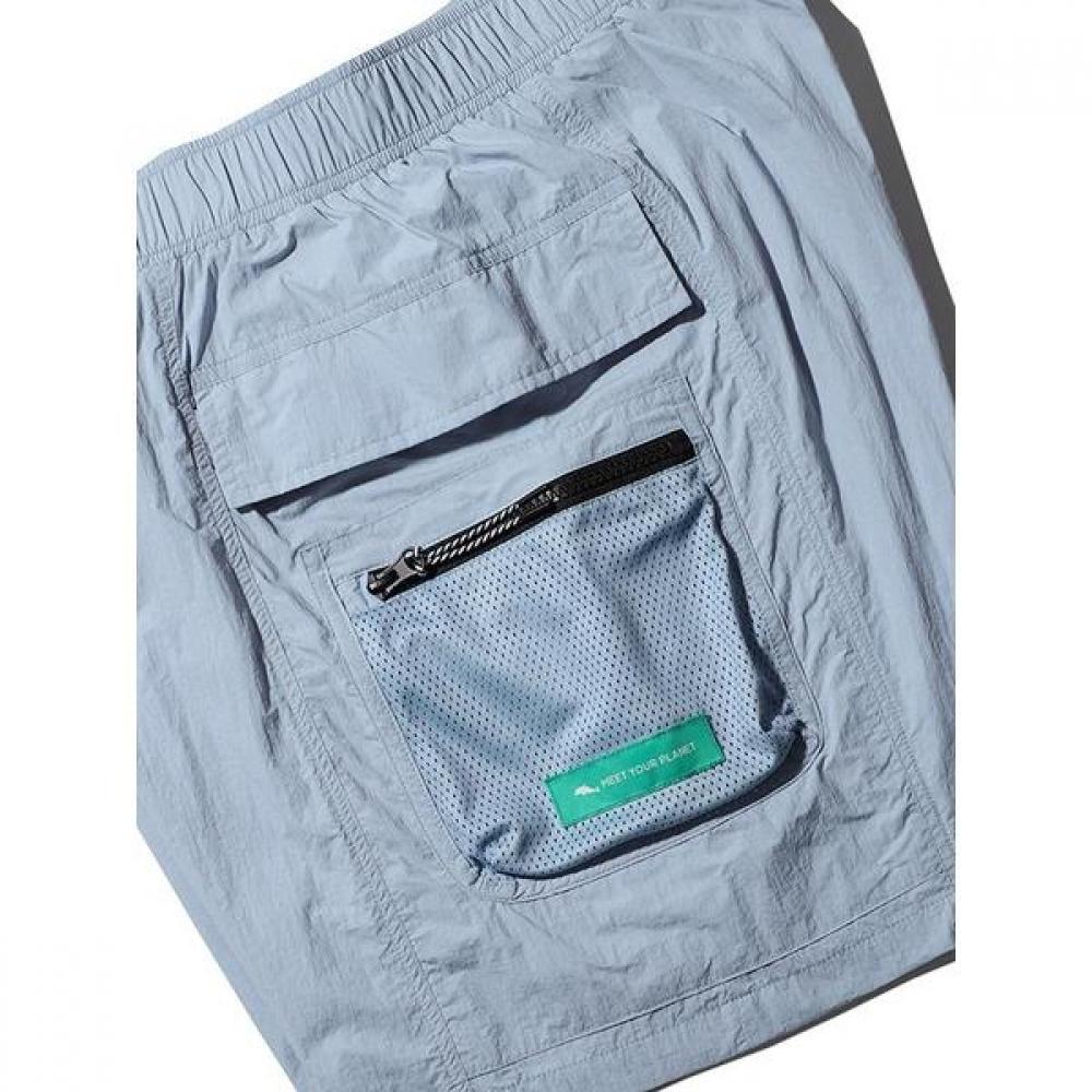 Bbc Earth Half Pants With Mesh Pocket  Blue 