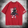 Naruto surrounding ferret god anime print cotton short-sleeved T-shirt men's summer loose shoulder half-sleeved top