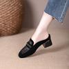 Round Toe Shoes for Women Medium Heel Rhinestone Sandals Soft Mesh Woman Slippers Stylish Small Size On Offer Summer 2025 Slides