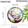 Acrylic Easter Bunny Hammock Suncatcher Stained Glass Effect Window Hanging Ornament Easter Lover Gifts