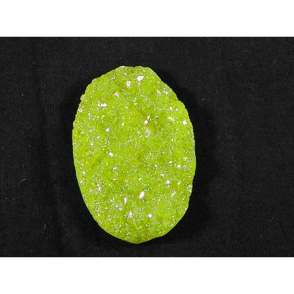 23X35X05MM Yellow Sugar Druzy Agate Oval Healing Loose Gemstone 29Cts. SK-4285