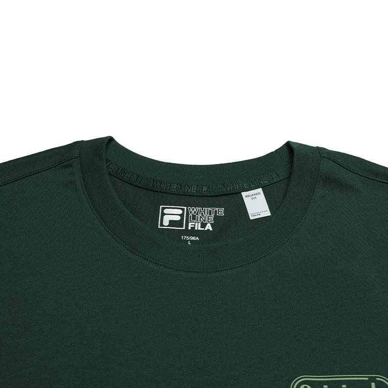 Fila Original Comfortable Versatile Casual T-Shirt Men Tops Ling-Shan-Green F11M639104FDG