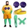 Halloween Couple Costumes Mermaids/Sailor Costume Accessories Set Sailor Hat Scarf Gloves Socks Seashells Bras Belt Set