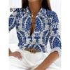 Leopard Print Pattern Lapel Button Women's Shirt 3D Printed Casual Fashion Long Sleeve Button Shirts New Spring Clothes Top
