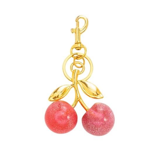 Брелок Підвіска Смола Вишневий Дизайн Ланцюжок для ключів із гілками зі золотої сплаву Надійна застібка-омар Гачок проти втрати Аксесуари для сумок Ключів Телефону