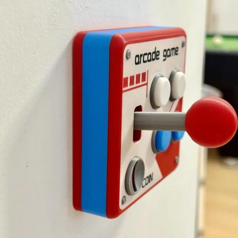 3D Creative Retro Game Joystick Light Switch Socket Panel Decor Fun Novelty Home Wall Ornament Gift for Kids Teens