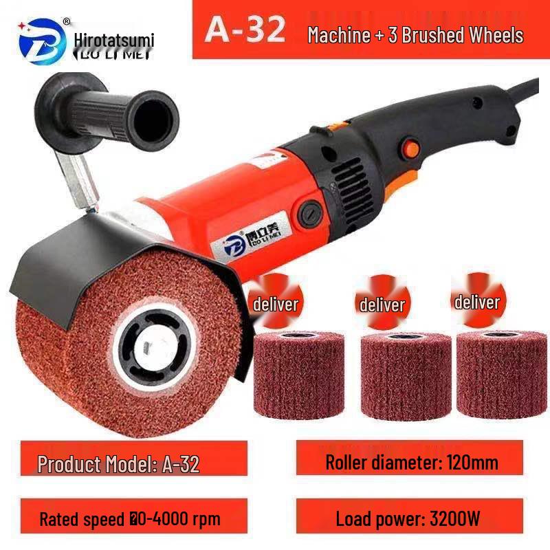 Hot Selling Stainless Steel Handheld Electric Polisher: Rust Remover & Mirror Surface Metal/Wood Wire Drawing Machine