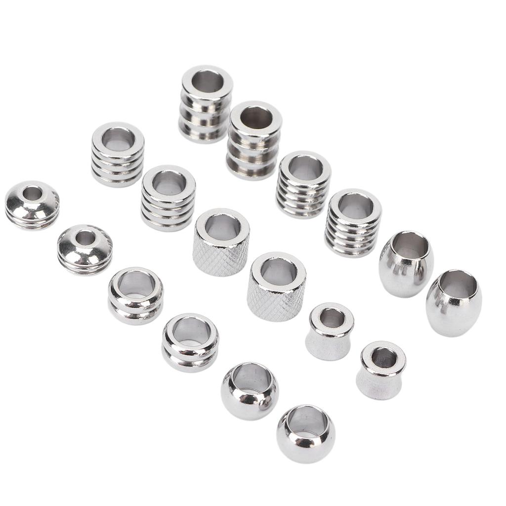 18Pcs Viking Hair Beads Stainless Steel High Hardness Perfect Size Simple Design Wide Application