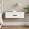 Wall Mounted Side Table White 59 x 34.5 x 17 cm