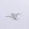 1pc L-Shaped Nose Ring Piercing - Stainless Steel Hypoallergenic 5-Petal Flower Pendant, French Nose Stud for Women