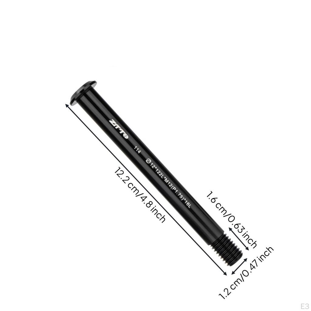 Thru Axle CNCMachined ThruAxle Rod Aluminum Alloy Bike Part for Cyclists 12x117 M12 P1.5