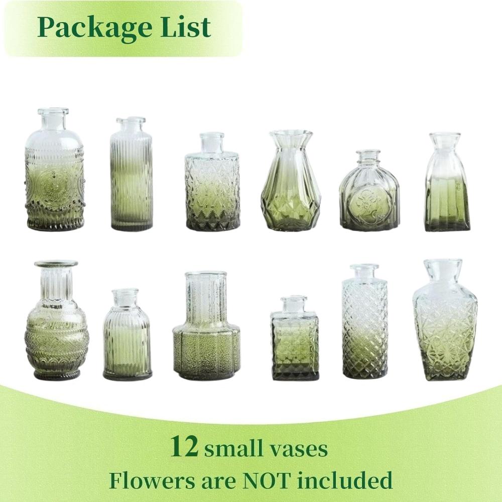 European Style Colored Glass Vase Water Nourishing Green Plants Flower Arrangements Desktop Ornaments Home Decoration