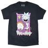Men's Rick And Morty Neon Squares Tee T-shirt Medium Black