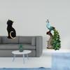 Elegant Resin Peacock Cat Animal Sculpture Collectible Decorative Figurine for Living Room Bedroom