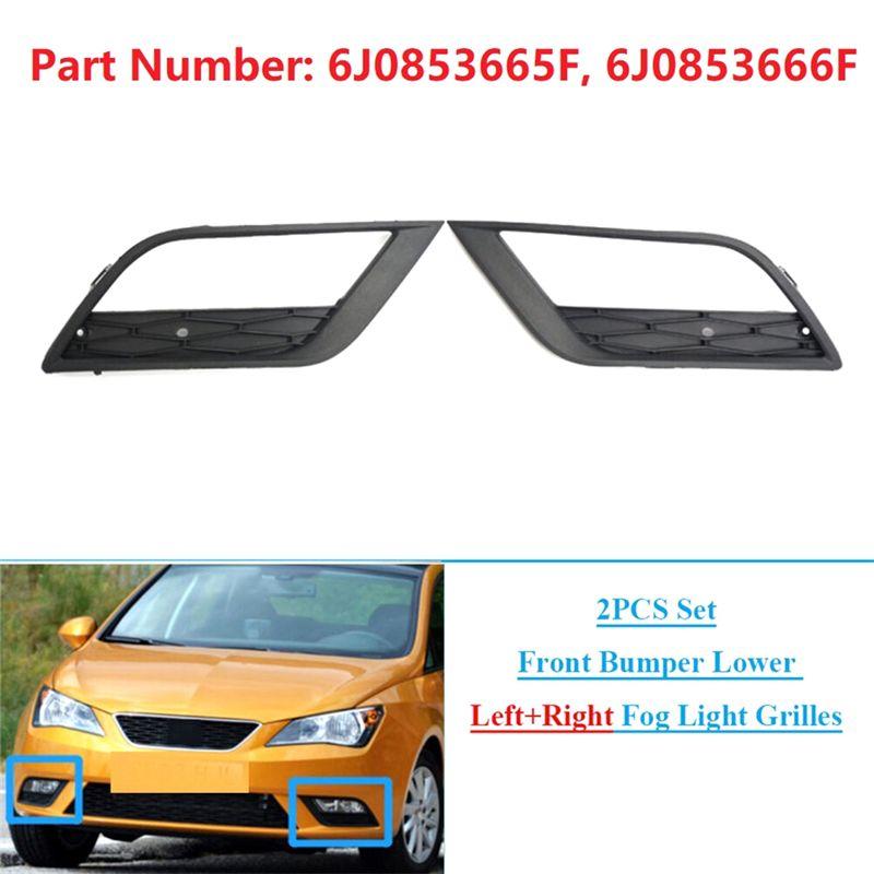 2PCS Front Bumper Lower Fog Light Grilles For Seat Ibiza MK4 Facelift 2013-2016 Supplies