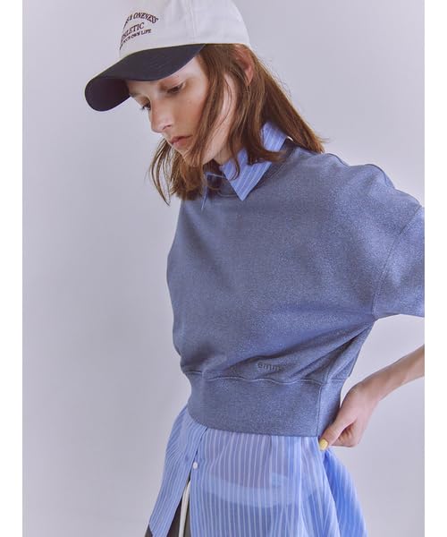 Top Scurt Emi Fleece 13WCT254065BLUF Lamé