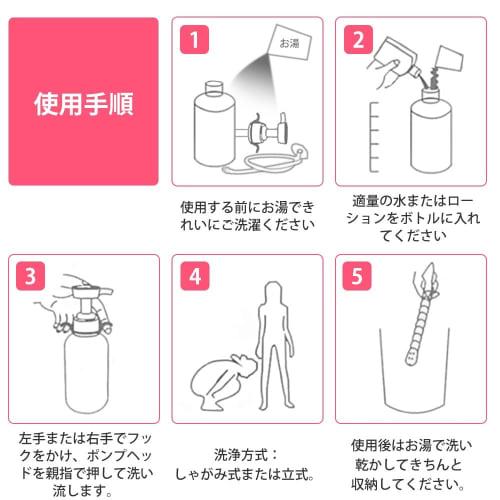 Soxeeh Multi-Purpose Cleansing Pump Enema Syringe with Manual Pump, 350ml Large Capacity, 50cm Tube, 2 Replacement Nozzles, and Dustproof Cover, Unise
