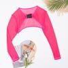 2024 Multicolor Long Sleeve Mesh Sun Protection Cover-up Bikini Swimwear Top
