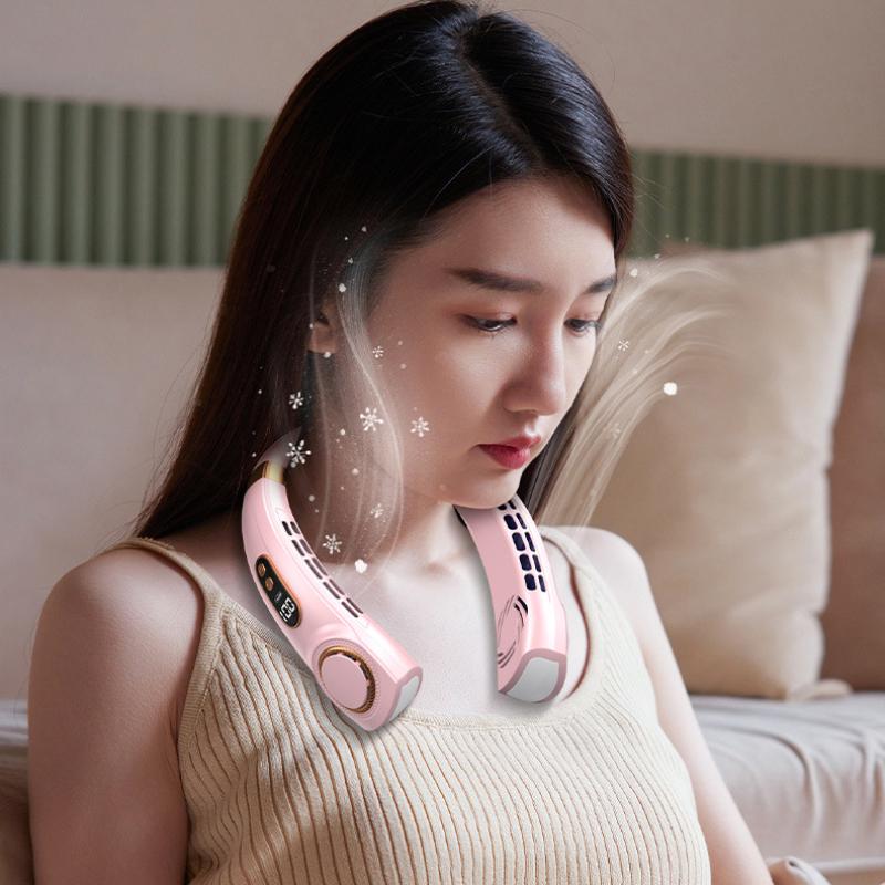Silent Portable Neck Hanging Fan USB Rechargeable Handheld Fan with 20 DB Noise Reduction and 36-Hour Battery Life