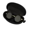 Round Sunglasses Black Finish ND Filters Polarized Lenses UV Protection Clarity Glasses Fashion Accessories