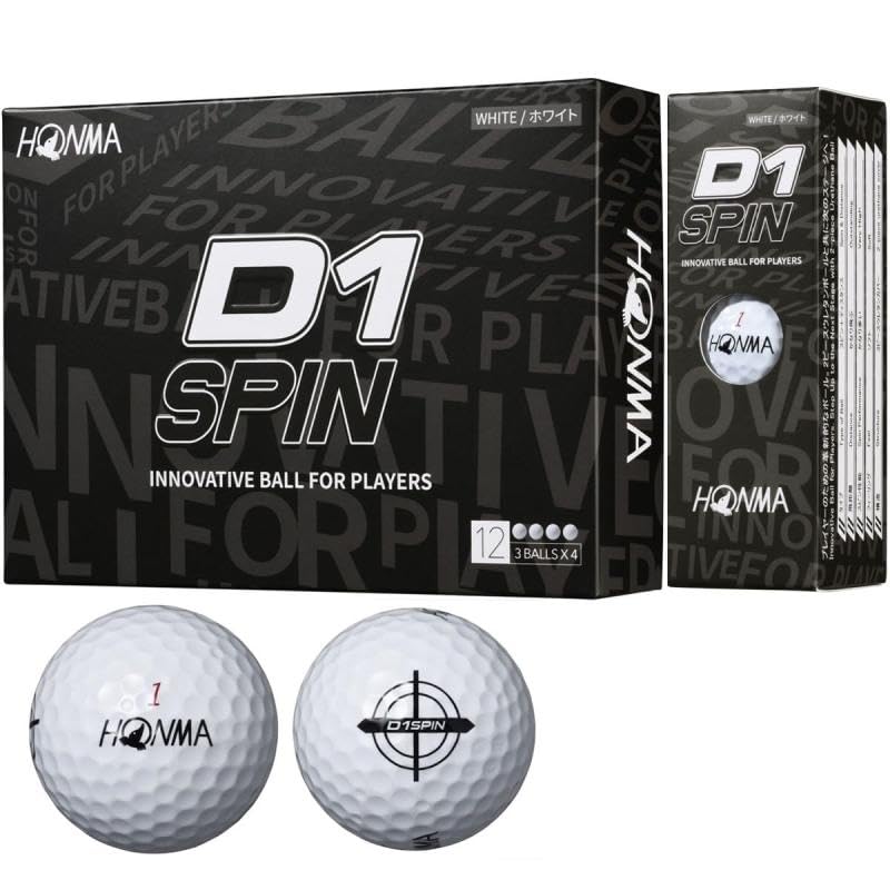 

[mtism] Honma Golf Ball D1 D-1 SPIN 2023 2-piece Soft Flying Distance Distance Golf Ball 1 Dozen 12 Balls Cost-effective Honma HONMA1 Dozen (12