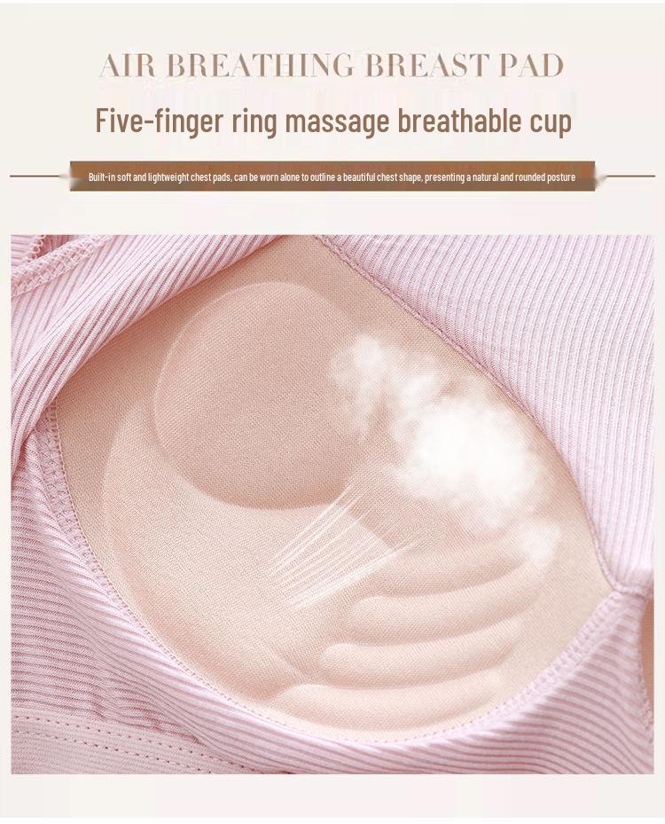 Modal Women's Short Sleeve Padded Top with Pajama-Style Back - Ribbed Base Layer for Inner or Outer Wear