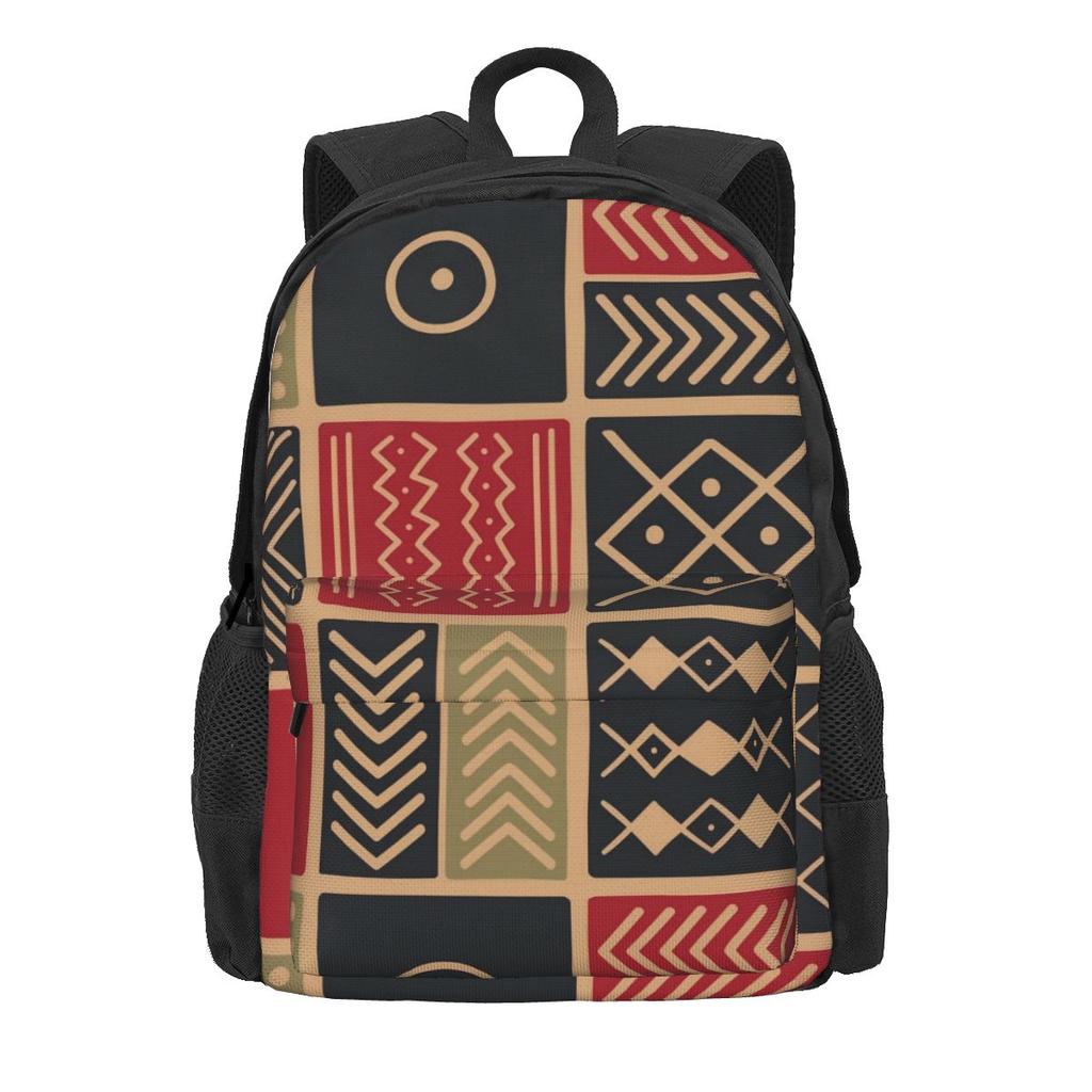 Abstrakter ethnischer aztekischer Rucksack Schwarz und Weiß Camping-Rucksäcke Damen Herren Kawaii Schultaschen Hohe Qualität Weicher Rucksack