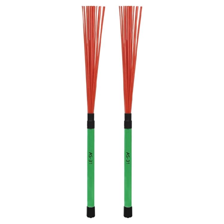 1Pair Professional Nylon Drumsticks Brushes Replacement Retractable Wire Brush Rod Drum Sticks Brush Easy To Use