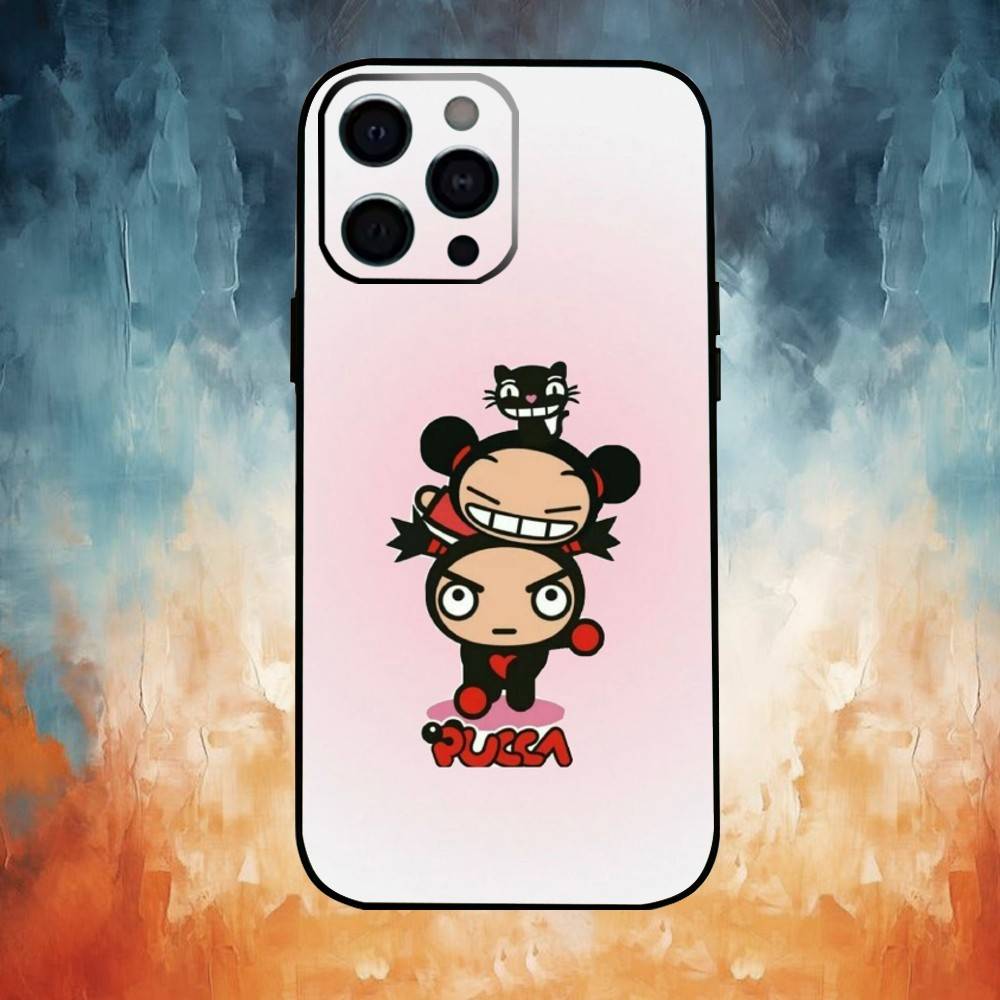 Cute Cartoon-Pucca Phone Case Silicone Soft For IPhone 17,16,15,14,13,12,11,XS,Plus Pro Max