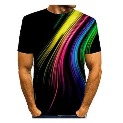 Men's Shirt T Shirt Tee Graphic Round Neck Rainbow Daily Short Sleeve Print Clothing Apparel Basic