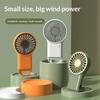 Rechargeable Mini Handheld Fan Strong Airflow Built In Hook Perfect For Office Home Outdoor Travel Use