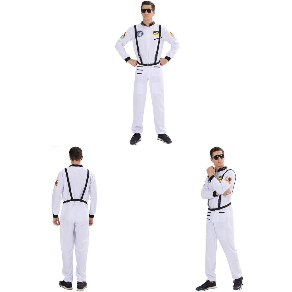 Astronautenkostuum voor volwassenen, gemaakt van ademend polyester, voor thema-evenementen