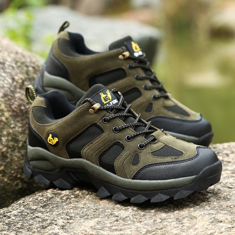 Men Hiking Shoes Casual Men Shoes Outdoor Breathable Anti-Slip Combat Men Boots  Wear-Resistant Men Shoes Women