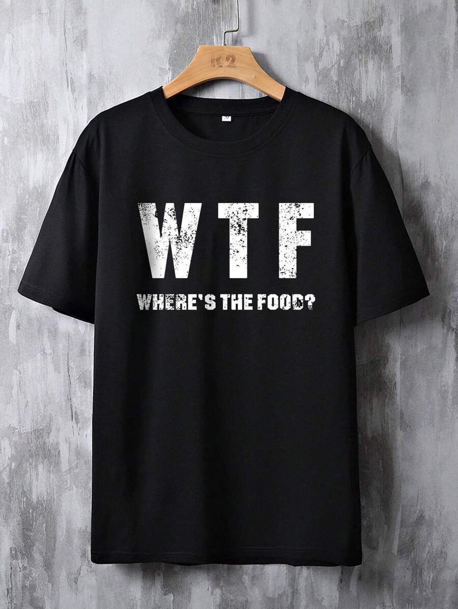 

Manfinity LEGND Unisex Letter Slogan Graphic Drop Shoulder Casual Short Sleeve T-Shirt XL