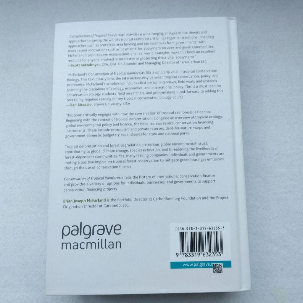 [USED] CONSERVATION OF TROPICAL RAINFORESTS