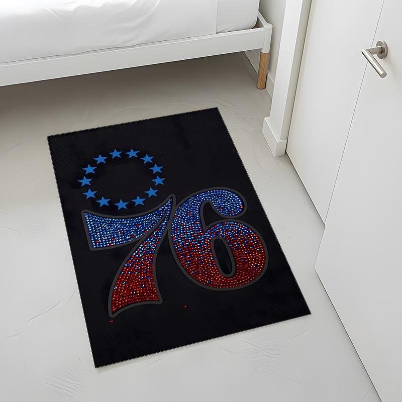 Philadelphia 76ers (5) Rug Suitable For Living Rooms Bedrooms Computer Rooms Dining Areas And Placement Under Tables And Chairs Also An Ideal Choice F