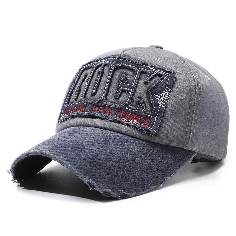 Embroidered letter two-tone color block baseball cap - trendy oversized letter design, unisex style Adjustable