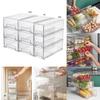 Practical Refrigerator Organizers Sealed Drawer Food Container with Lid Transparent Freezer Storage Box Kitchen Supplies